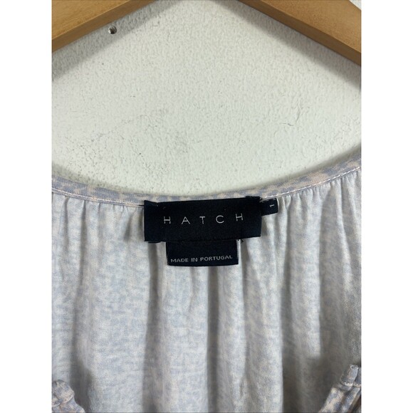 HATCH Henley Balloon Sleeve Midi Dress Floral Print Size 1 - Picture 3 of 7